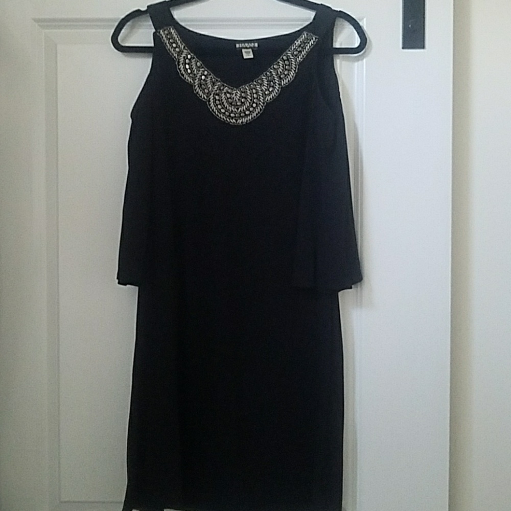 Black embellished dress